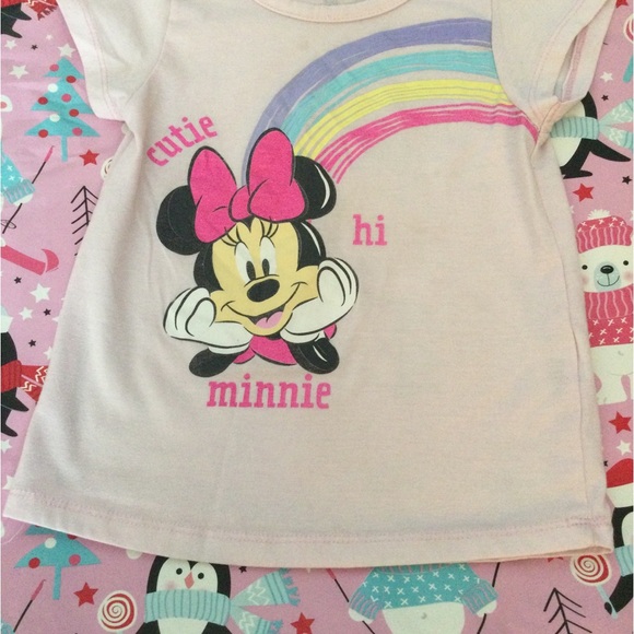 Girls Disney rainbow Minnie Mouse shirt. - Picture 2 of 8